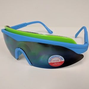 NWT Vintage bolle "like" sports style wrap around semi-rimless blade sunglasses